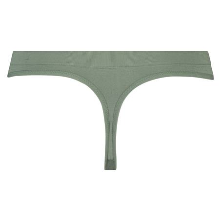 Seamless rib thong, Zielony