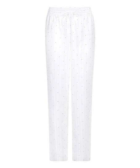 Dżersejowe spodnie Jacquard Hearts, Niebieski