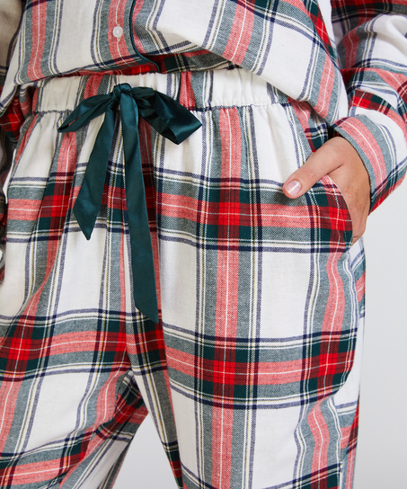 Petite Flanella spodnie od piżamy, Biały