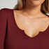 Top V-neck long sleeves, Fioletowy