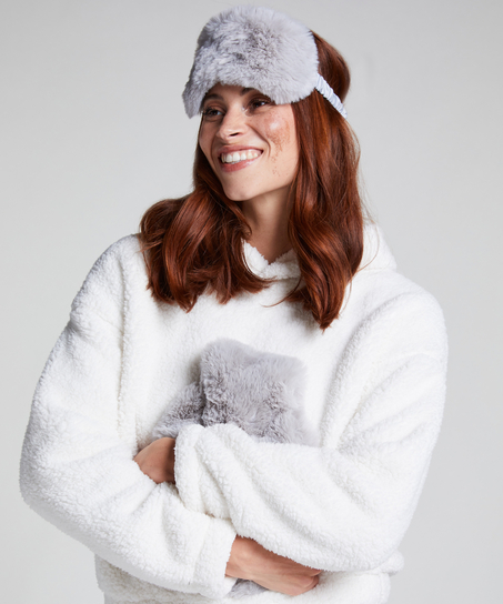 Butelka z gorącą wodą Zestaw masek do spania, Szary