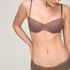Demi Padded Underwired Bra, Brązowy