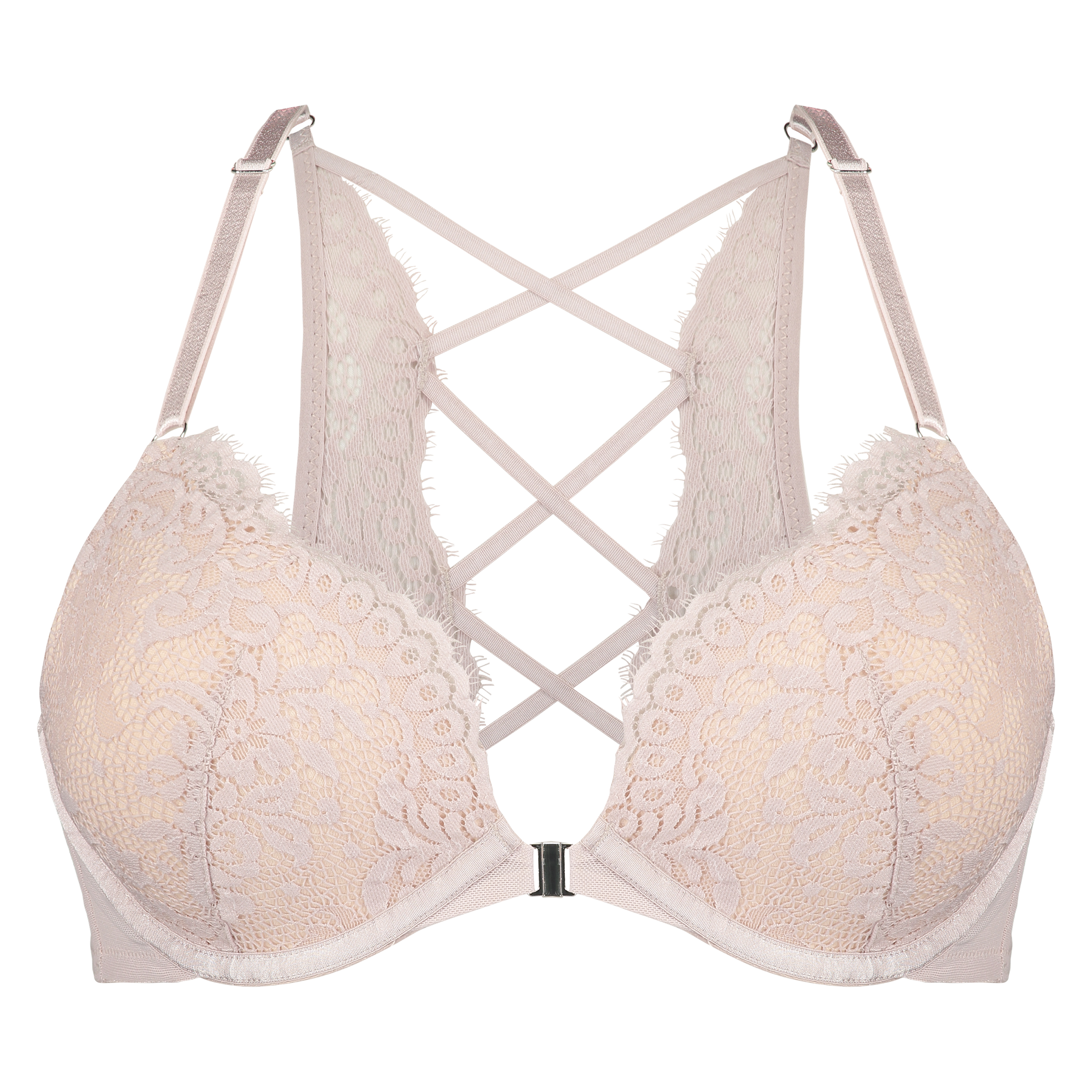 Biustonosz usztywniany z fiszbinami push-up Cardi, Fioletowy, main