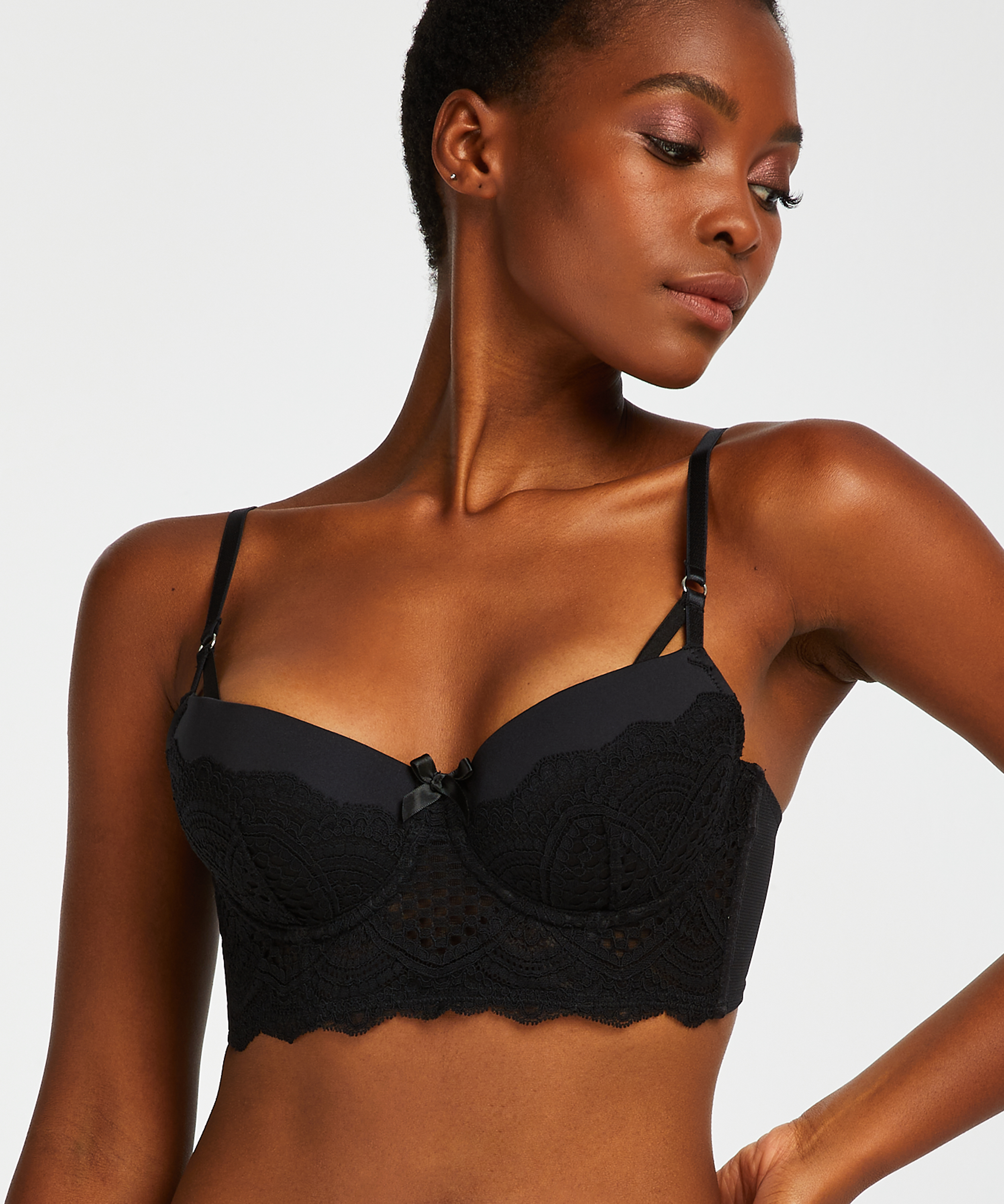 Padded Underwired Bra Duckie, Czarny, main