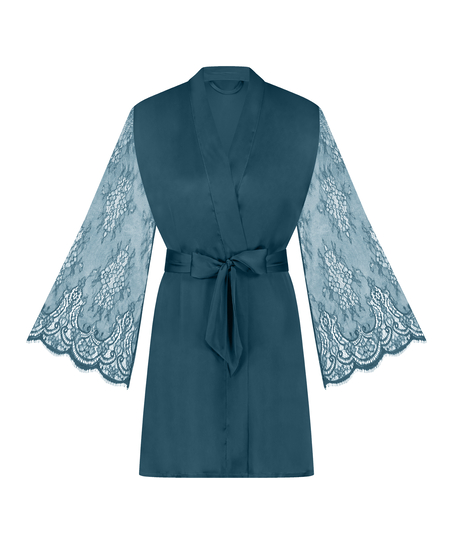 Satynowe kimono, Niebieski