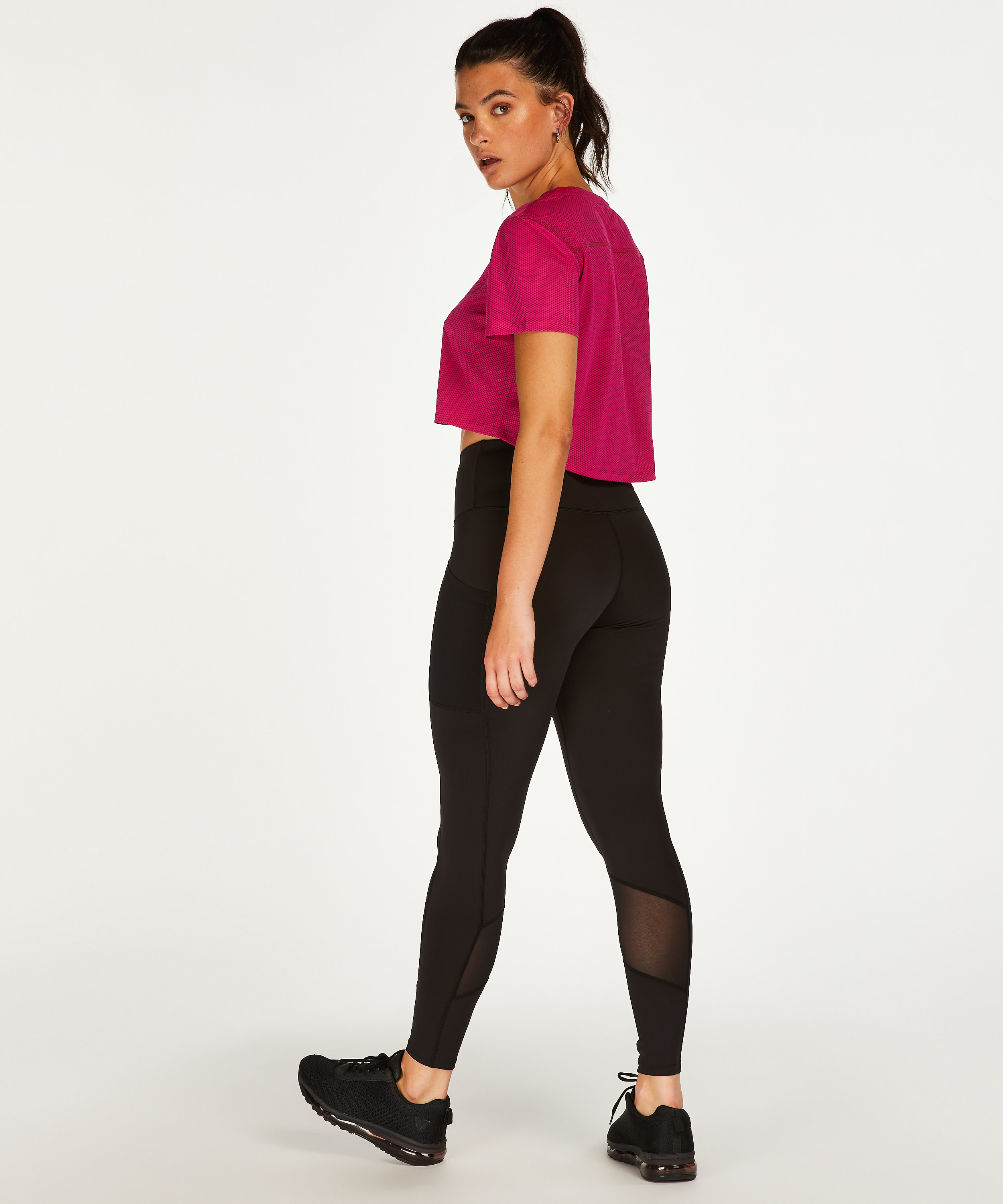 HKMX kr&oacute;tki siateczkowy top, R&oacute;żowy, main