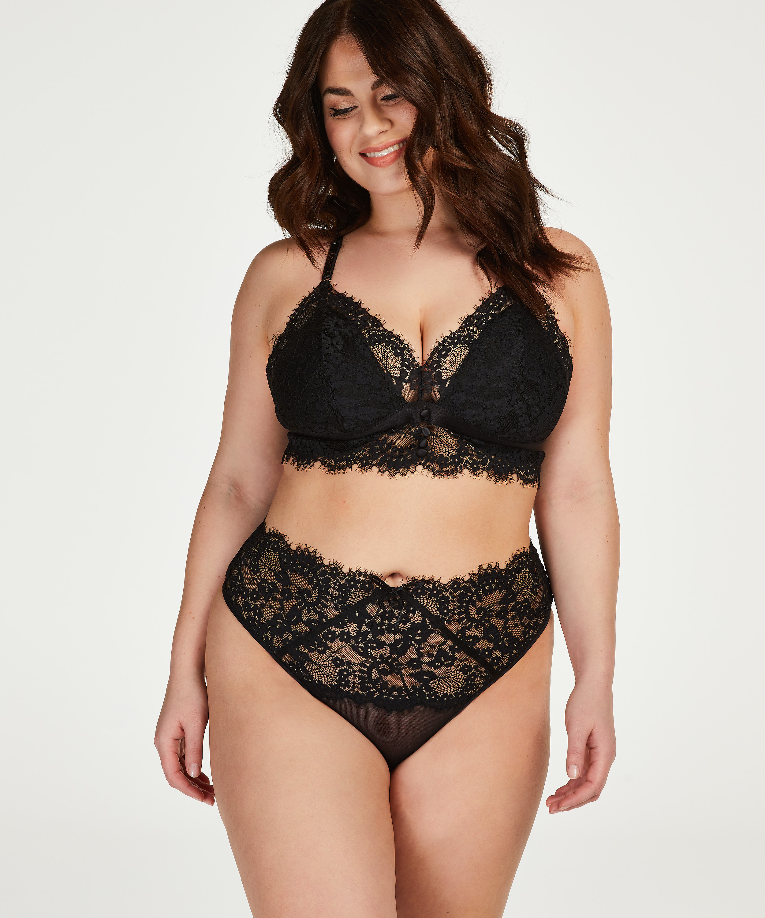 Braletka Curvy Olivia, Czarny, main