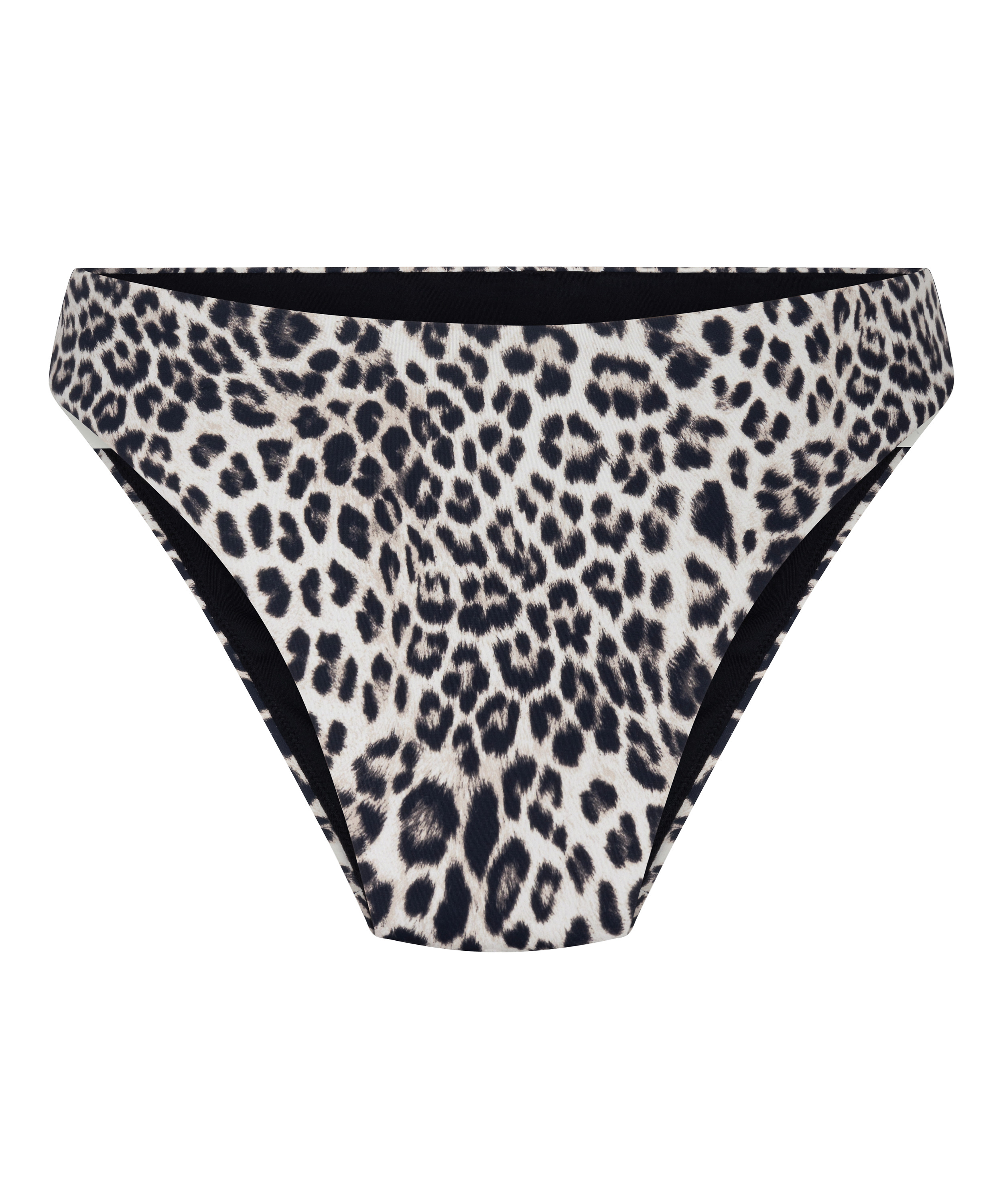 Figi Bikini Highleg Leopard, Czarny, main