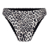Figi Bikini Highleg Leopard, Czarny