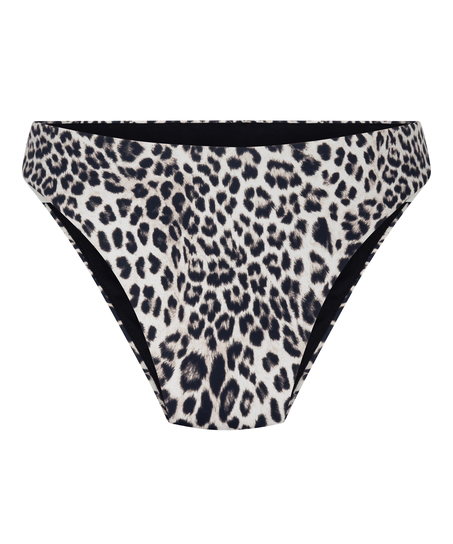 Figi Bikini Highleg Leopard, Czarny