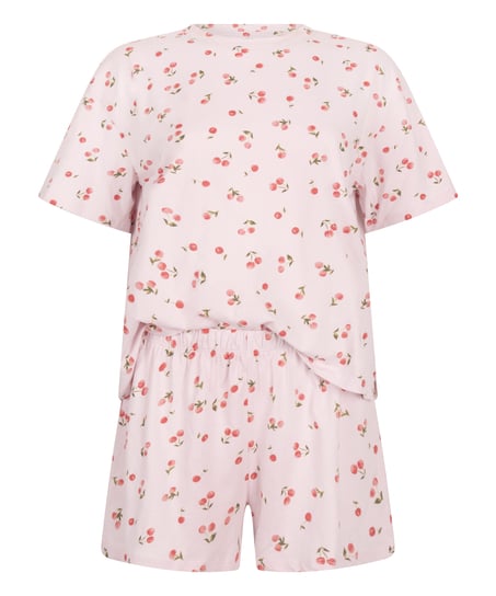 Zestaw piżamowy z bawełny, Fioletowy