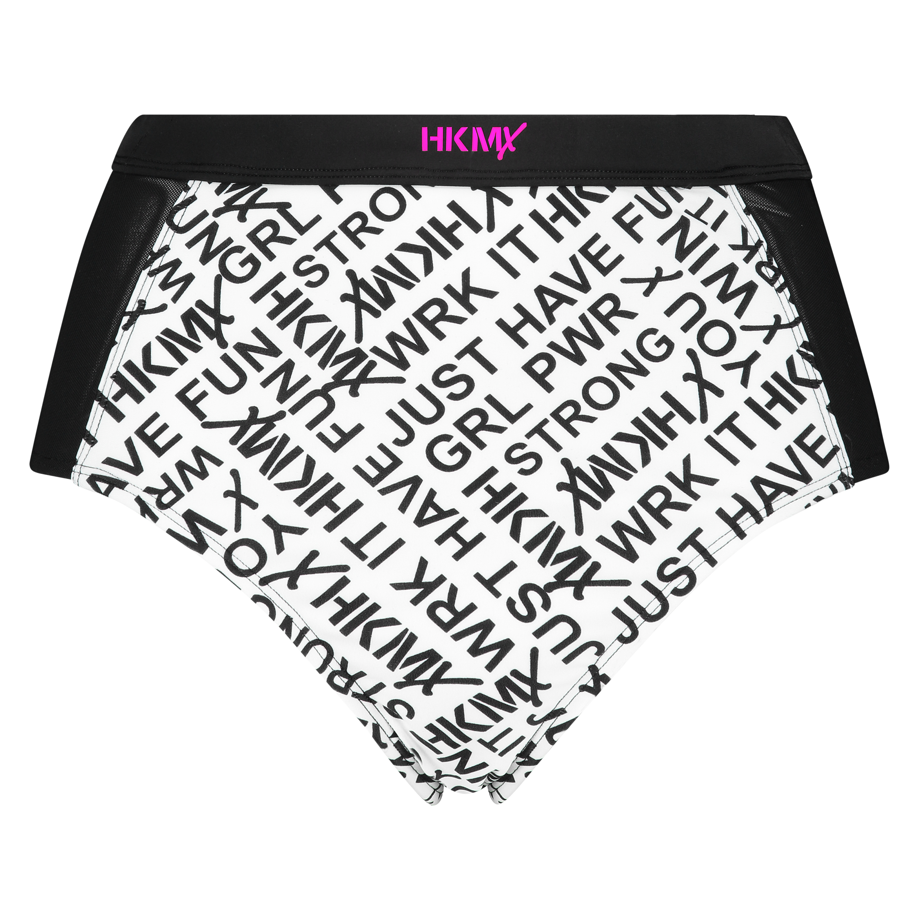 HKMX High Waist Cheeky Bikini Bottoms, Biały, main