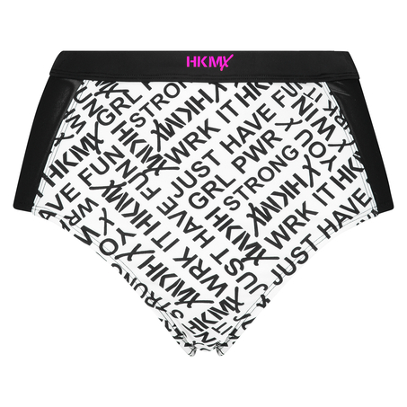 HKMX High Waist Cheeky Bikini Bottoms, Biały