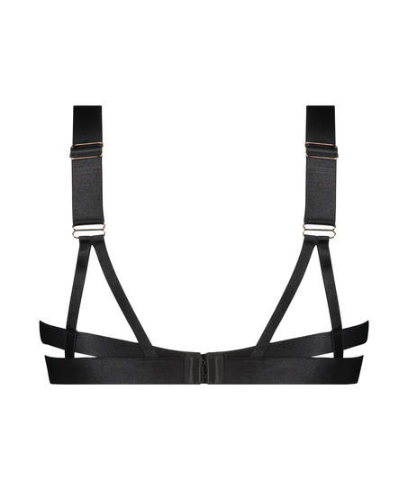 Nieusztywniany biustonosz z fiszbinami Casanova, Czarny