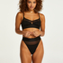 Siateczkowy biustonosz bralette Flexing, Czarny