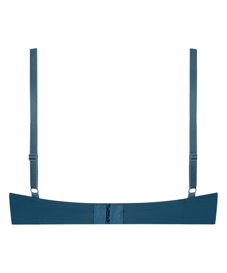 Biustonosz usztywniany z fiszbinami Plunge, Niebieski