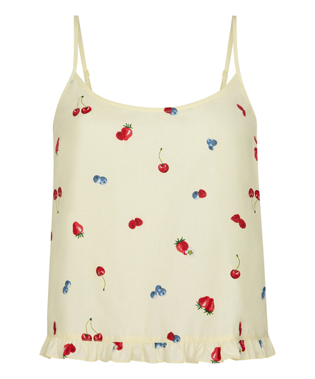 Tkany top na ramiączkach, Ż&oacute;łty