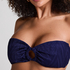 Top od bikini Cozumel Bandeau, Niebieski