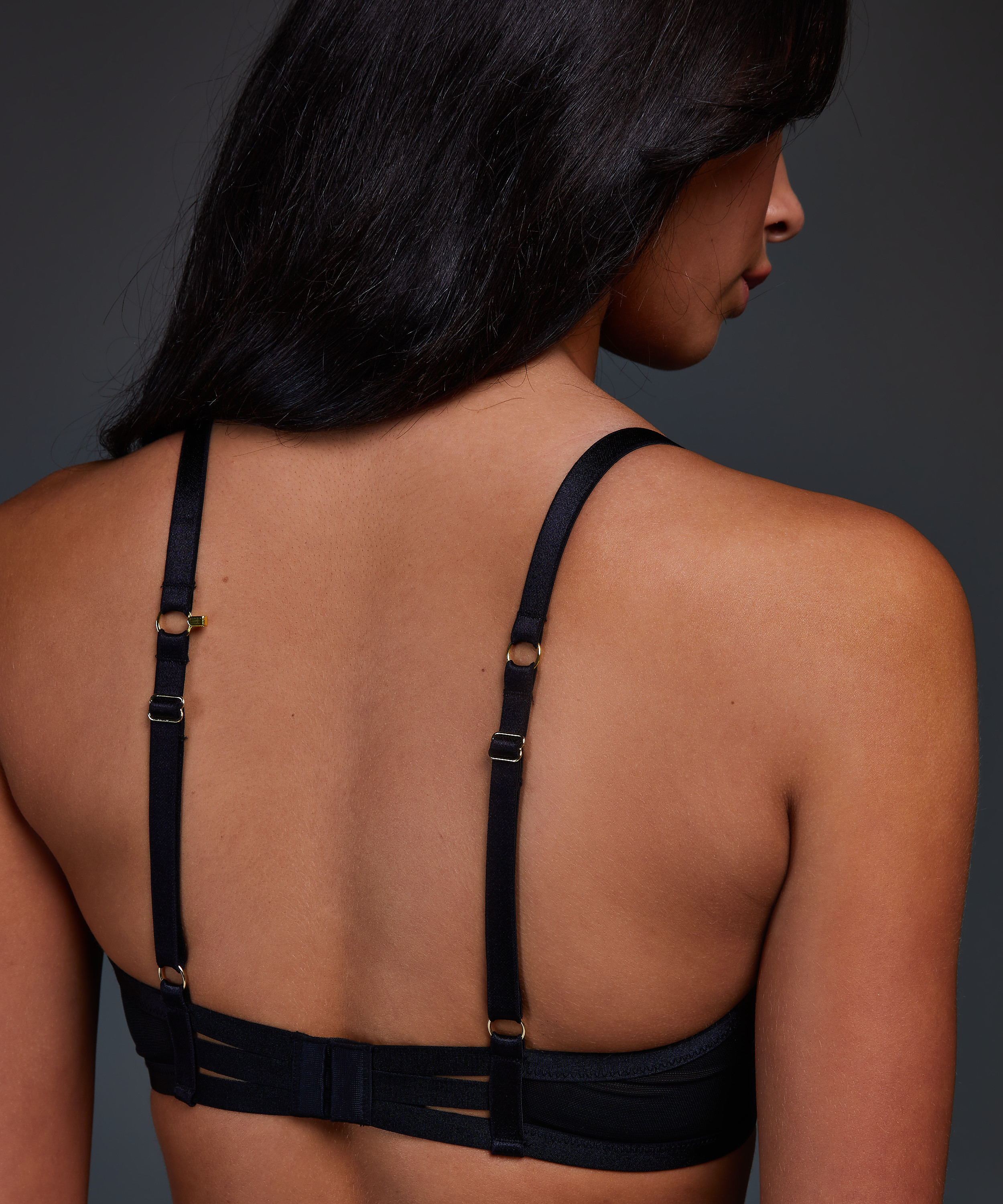 Nieusztywniony biustonosz z fiszbinami Effie, Czarny, main