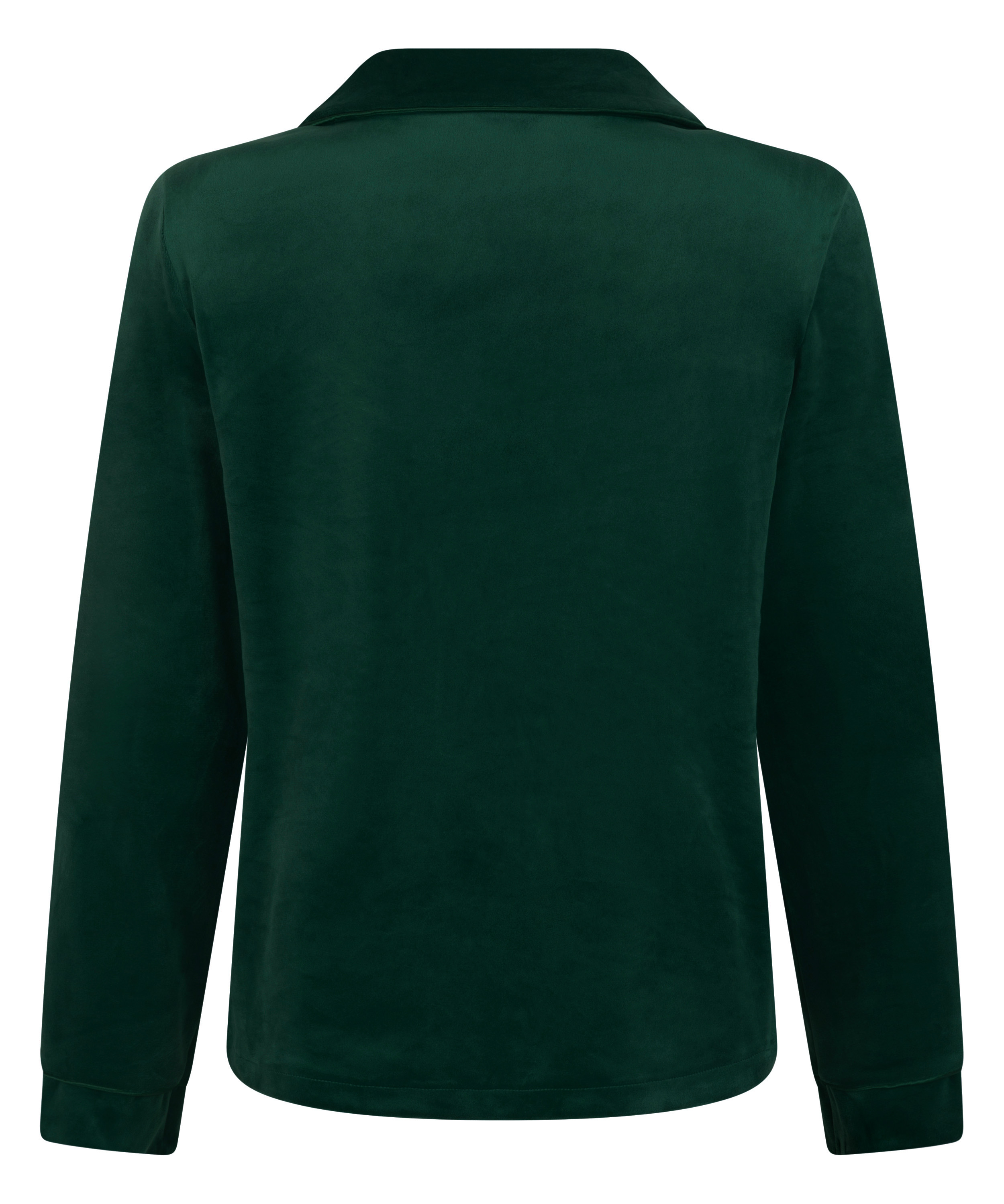 Bluza z długimi rękawami z weluru, Zielony, main