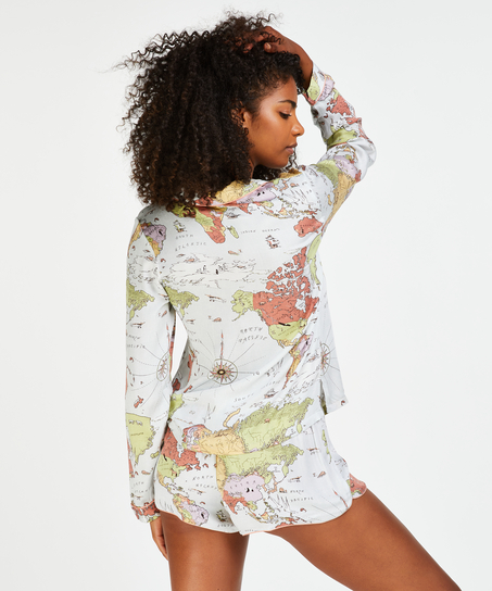 Szorty piżamowe, Niebieski