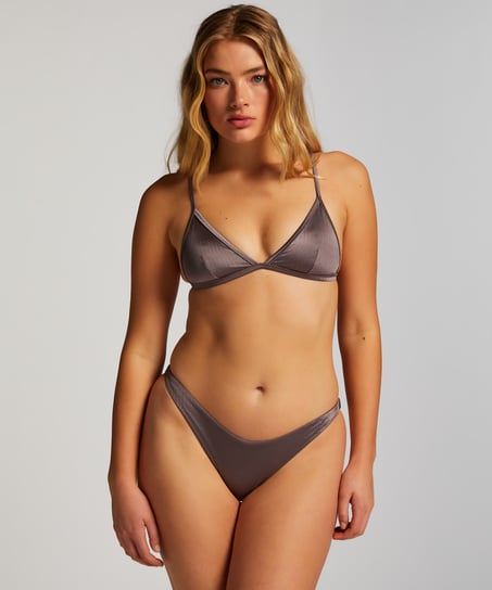 Majtki Bikini Wysoko Krojona Luna, Szary