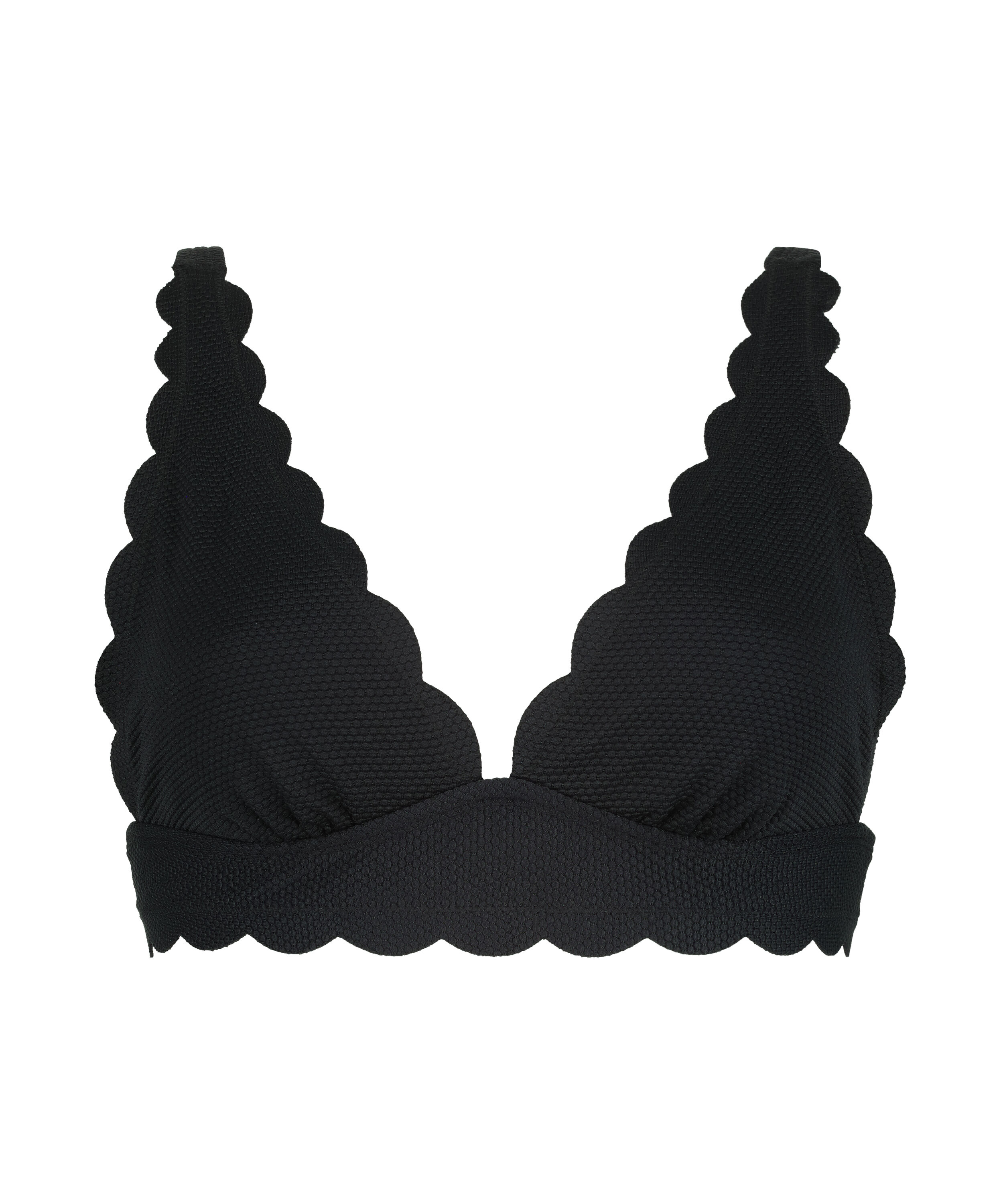 G&oacute;ra od bikini typu tr&oacute;jkąt Scallop, Czarny