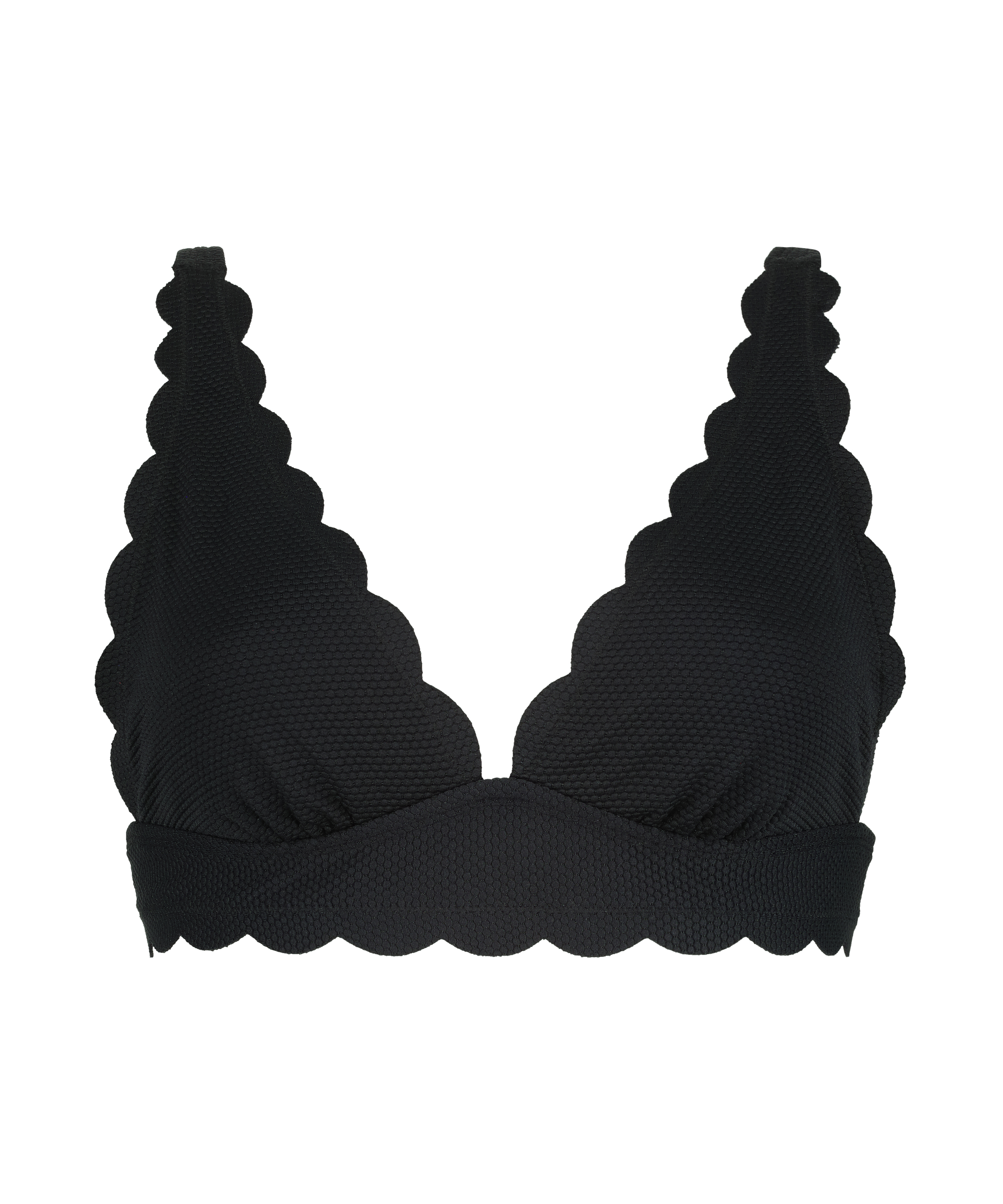 G&oacute;ra od bikini typu tr&oacute;jkąt Scallop, Czarny, main