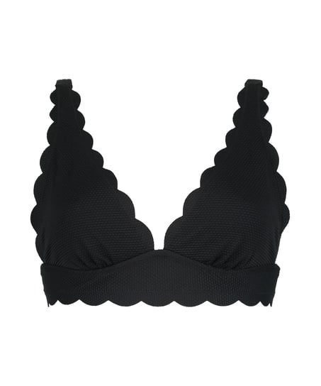 G&oacute;ra od bikini typu tr&oacute;jkąt Scallop, Czarny
