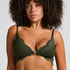 Tr&oacute;jkątny biustonosz bralette Amara, Zielony