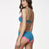 Biustonosz usztywniany z fiszbinami Secret Lace, Niebieski