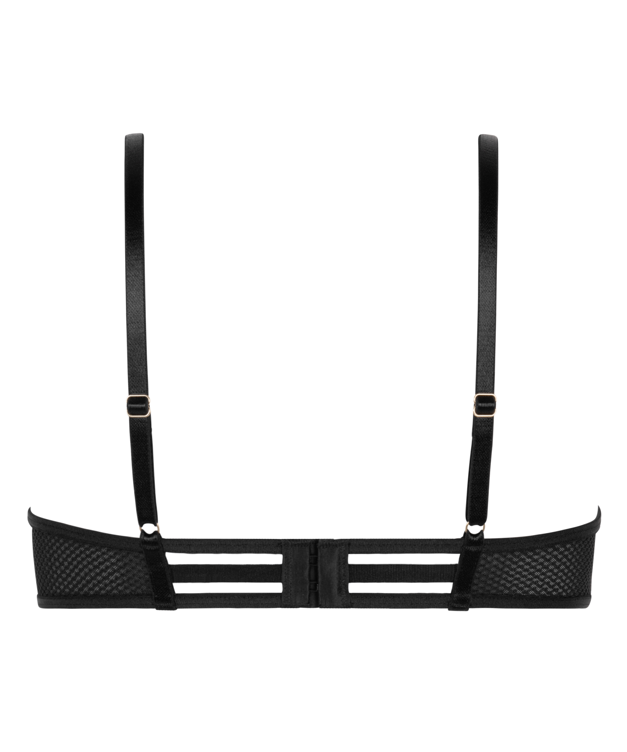 Nieusztywniany biustonosz z fiszbinami Rhys, Czarny, main