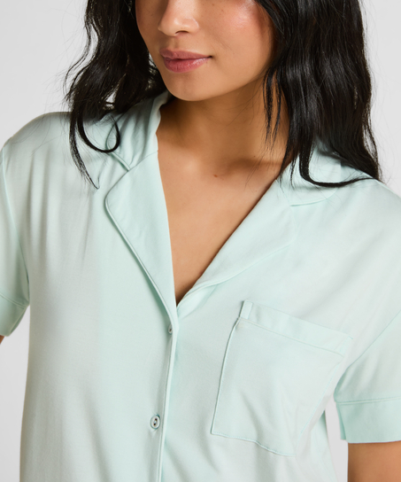 Narzutka Essential z dżerseju z kr&oacute;tkim rękawem, Niebieski