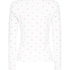 G&oacute;ra od piżamy z długim rękawem Pointelle, Biały