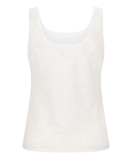 Singlet top z miękkiej bawełny, Beżowy