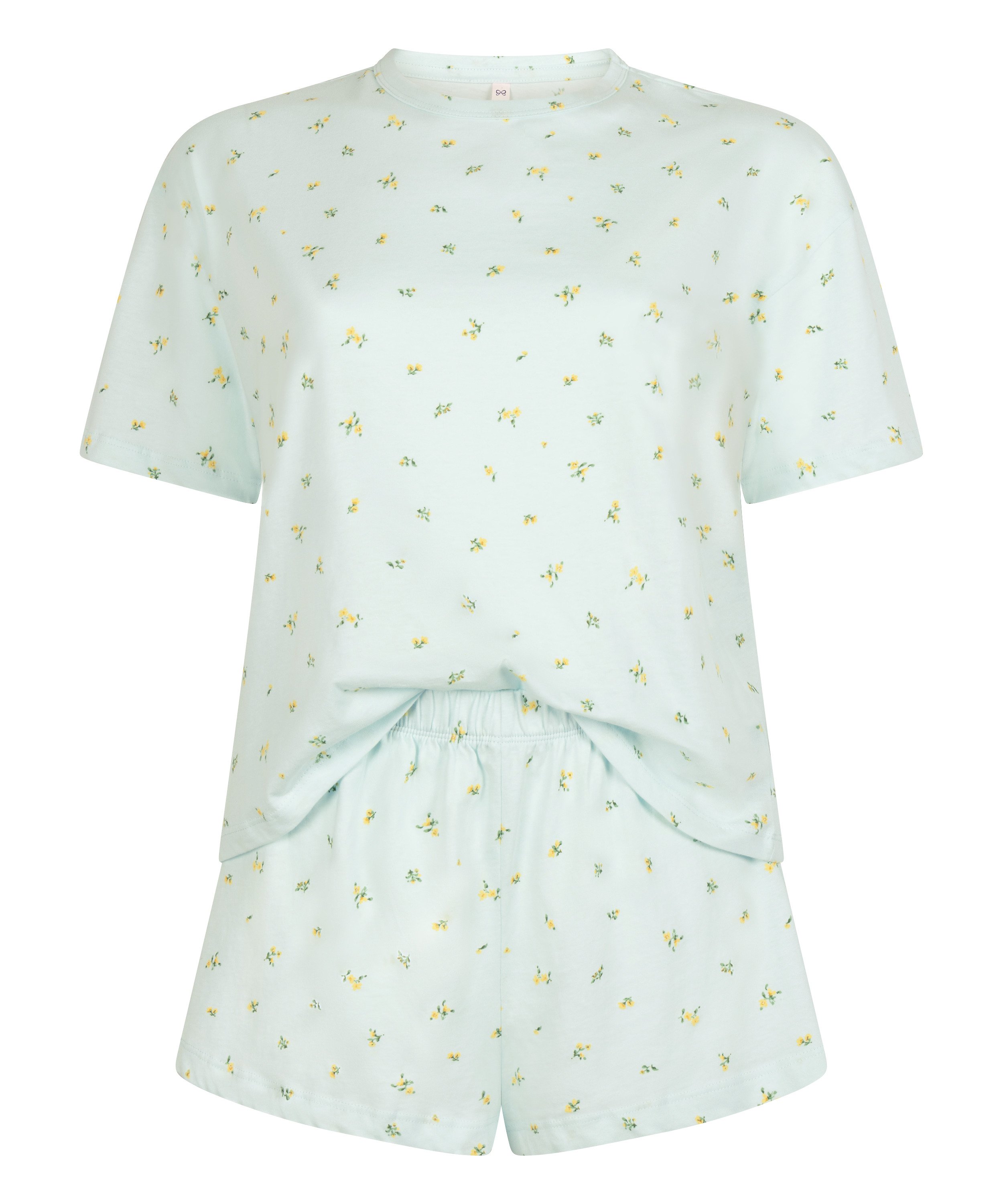 Zestaw piżamowy z bawełny, Zielony, main