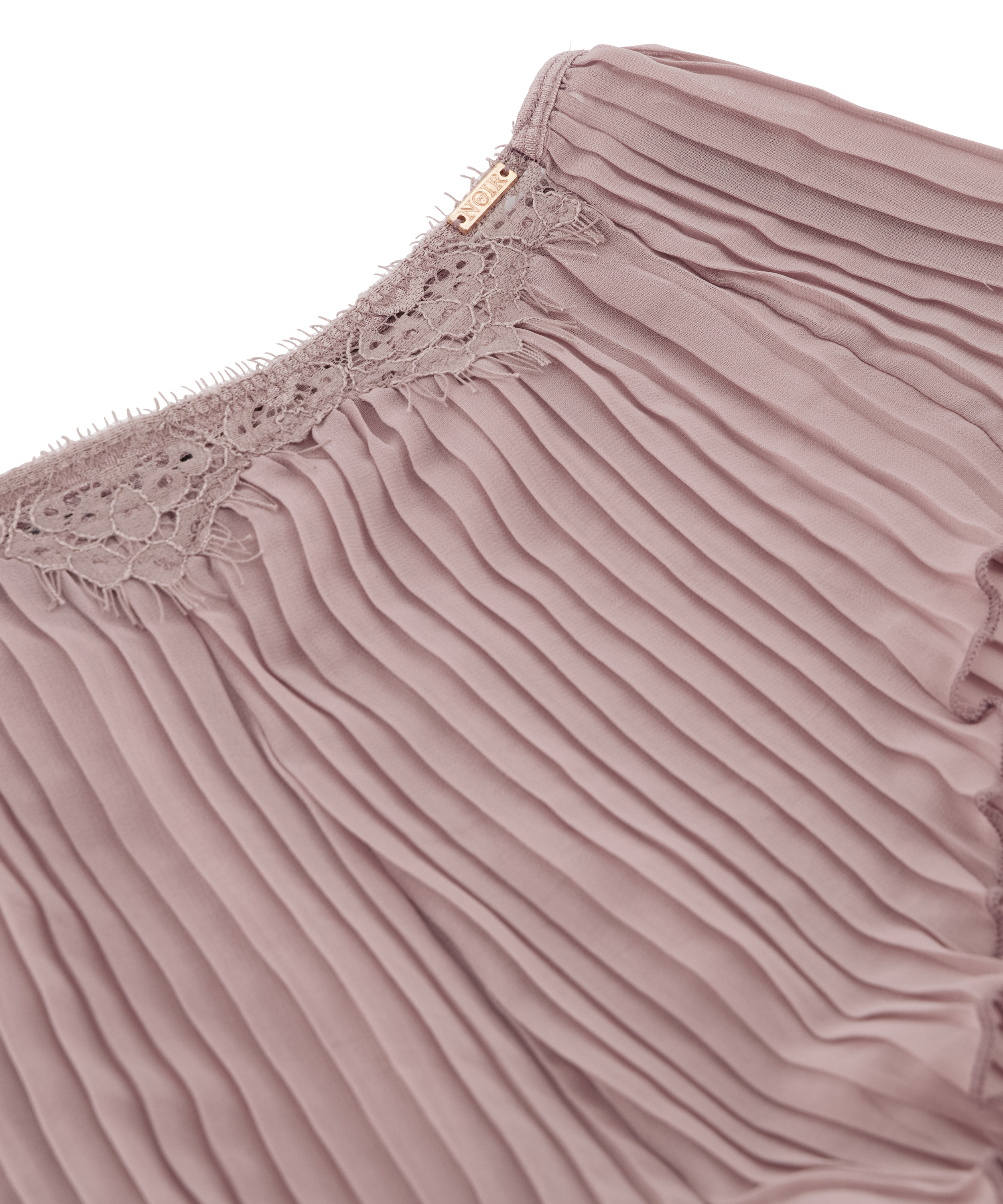 Szyfonowy plisowany zestaw z topem na ramiączkach, Fioletowy, main