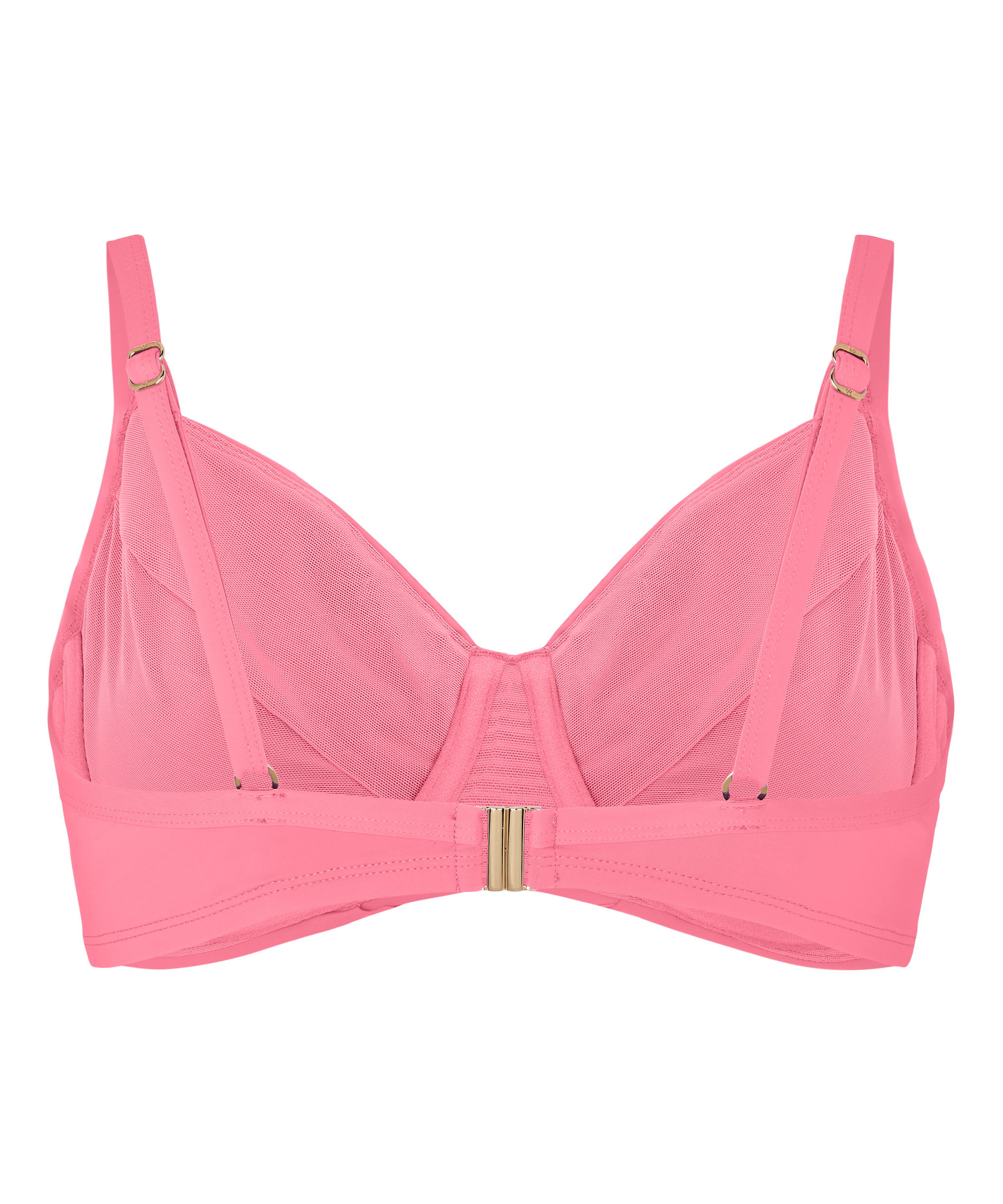Nieusztywniona g&oacute;ra od bikini z fiszbinami Luxe, R&oacute;żowy, main