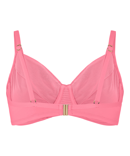 Nieusztywniona g&oacute;ra od bikini z fiszbinami Luxe, R&oacute;żowy