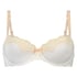 Biustonosz usztywniany z fiszbinami Secret Lace, Biały