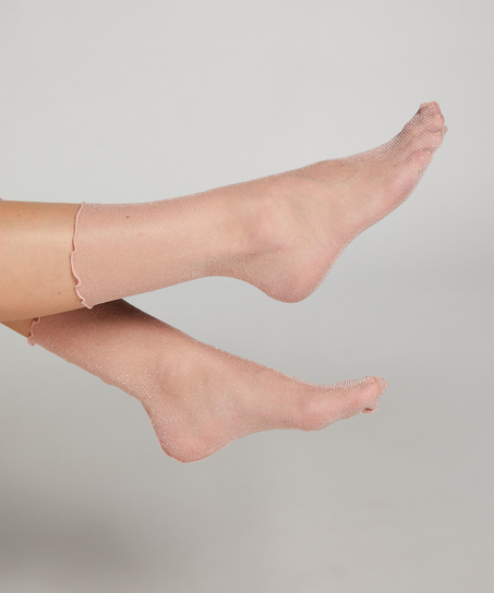 Skarpety Glitter, Różowy