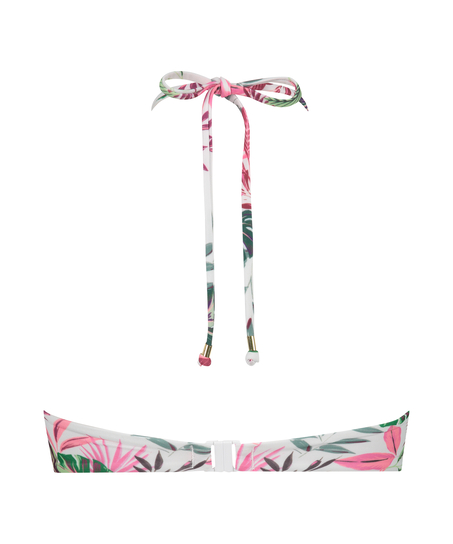 G&oacute;ra bikini na fiszbinach w kształcie Cuba, Biały