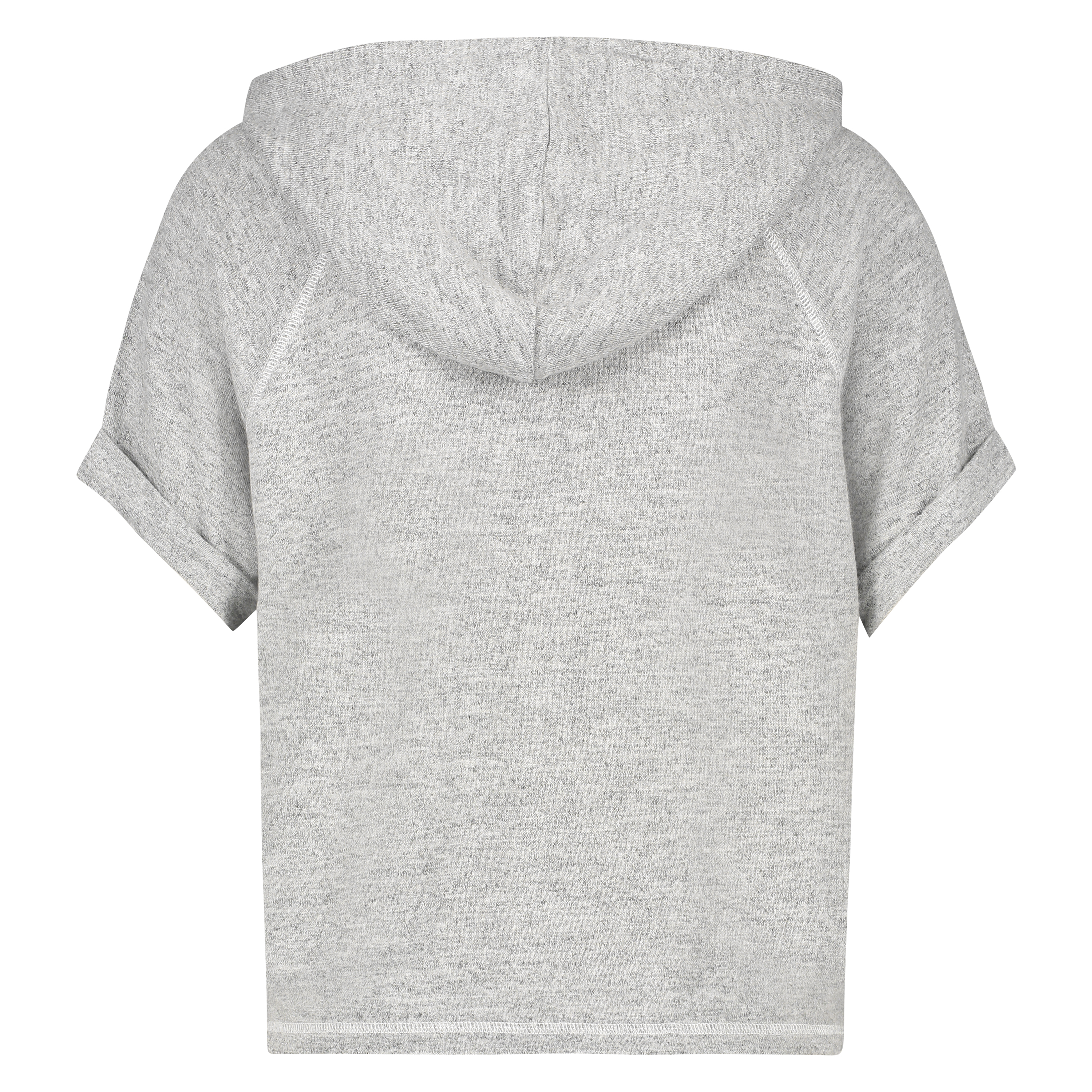 Short sleeved hoodie, Szary, main
