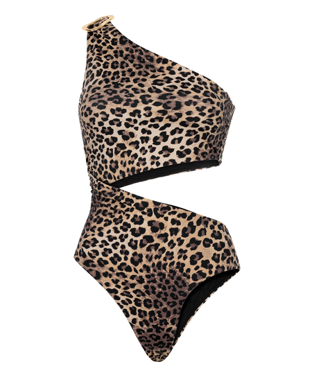 Str&oacute;j bikini na jedno ramię Amalia, Brązowy