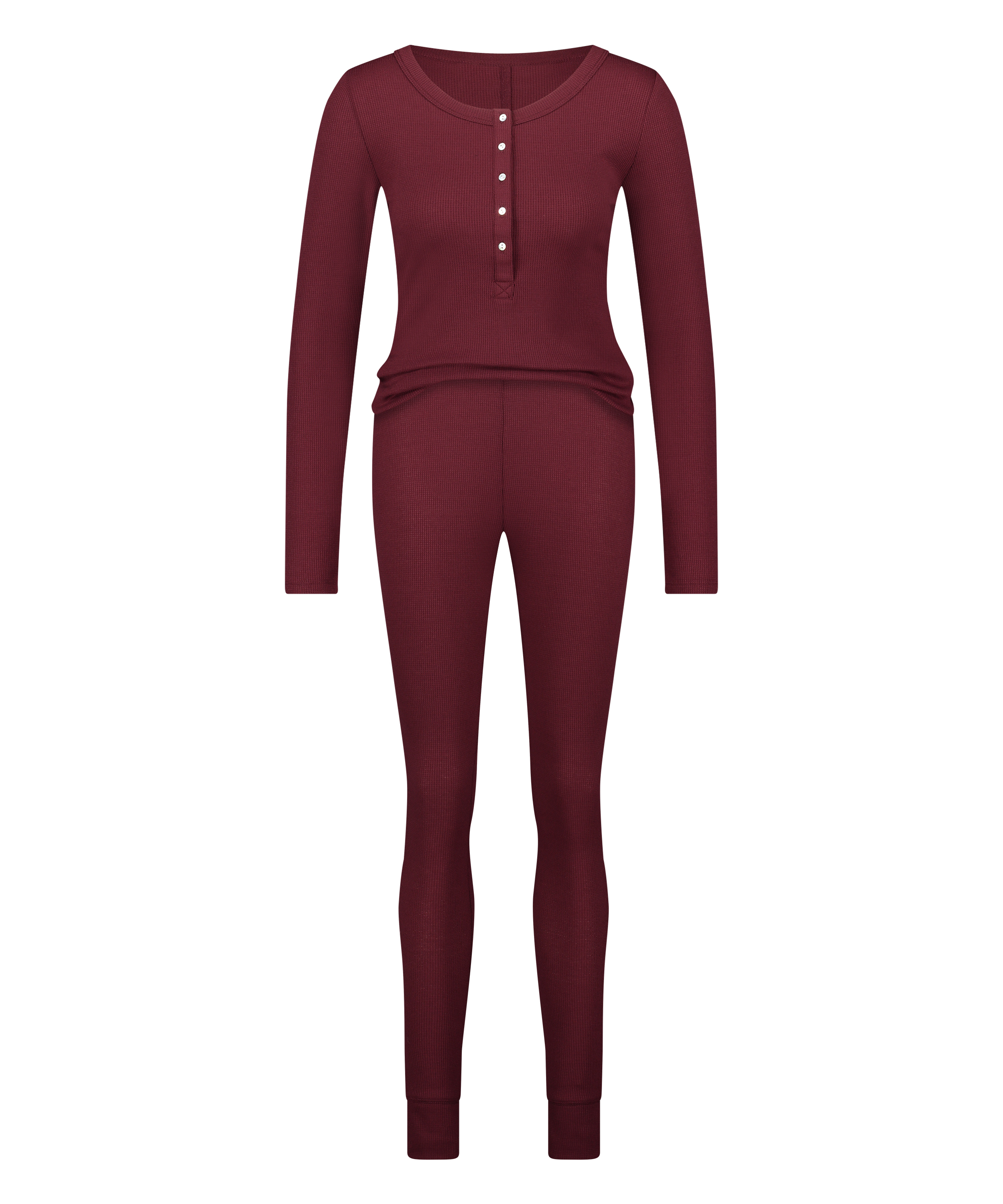 Piżama Waffle z kieszenią, Fioletowy, main