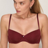 Demi Padded Underwired Bra, Czerwony