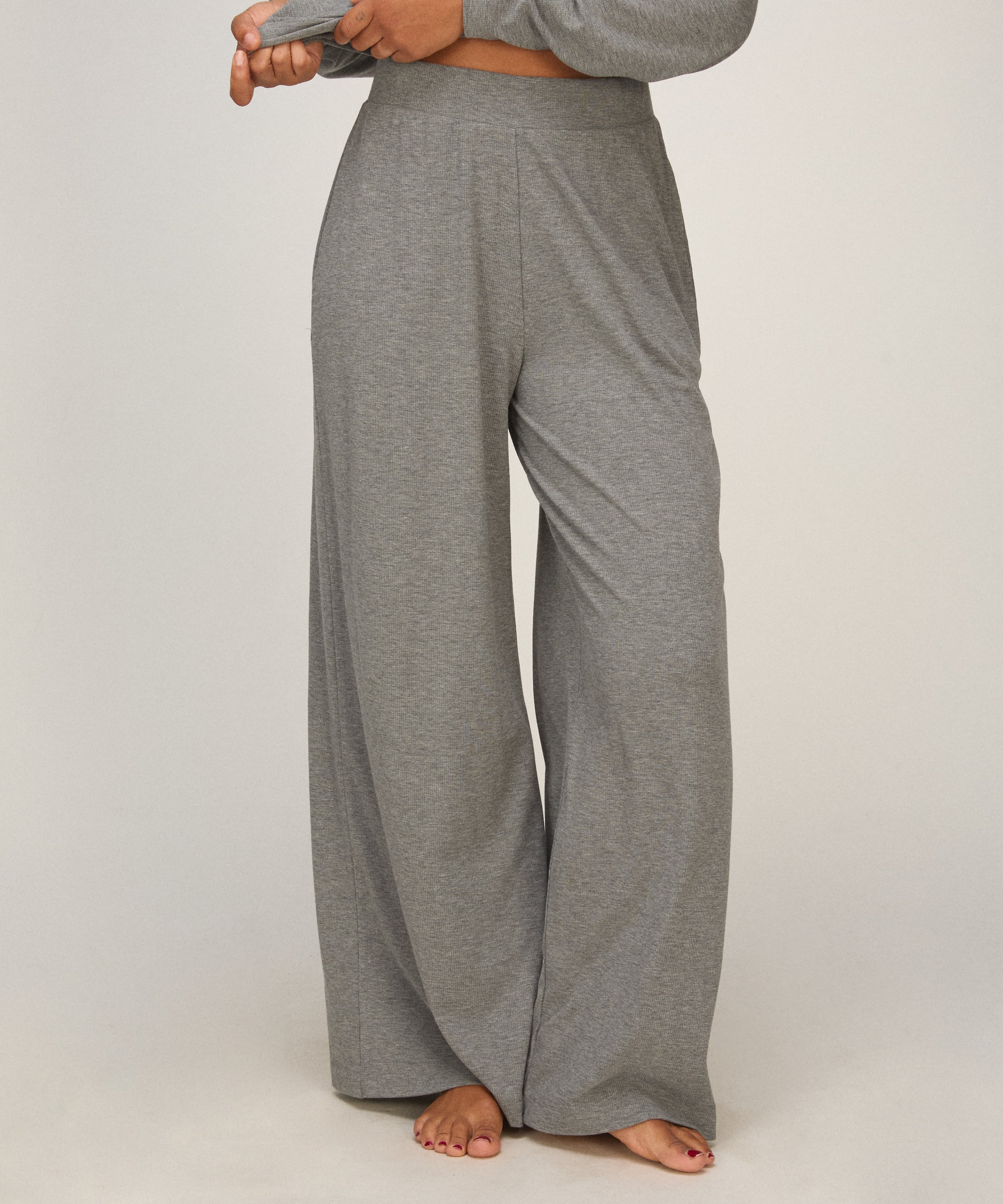 PANT WL PREMIUM RIB JERSEY, Szary, main