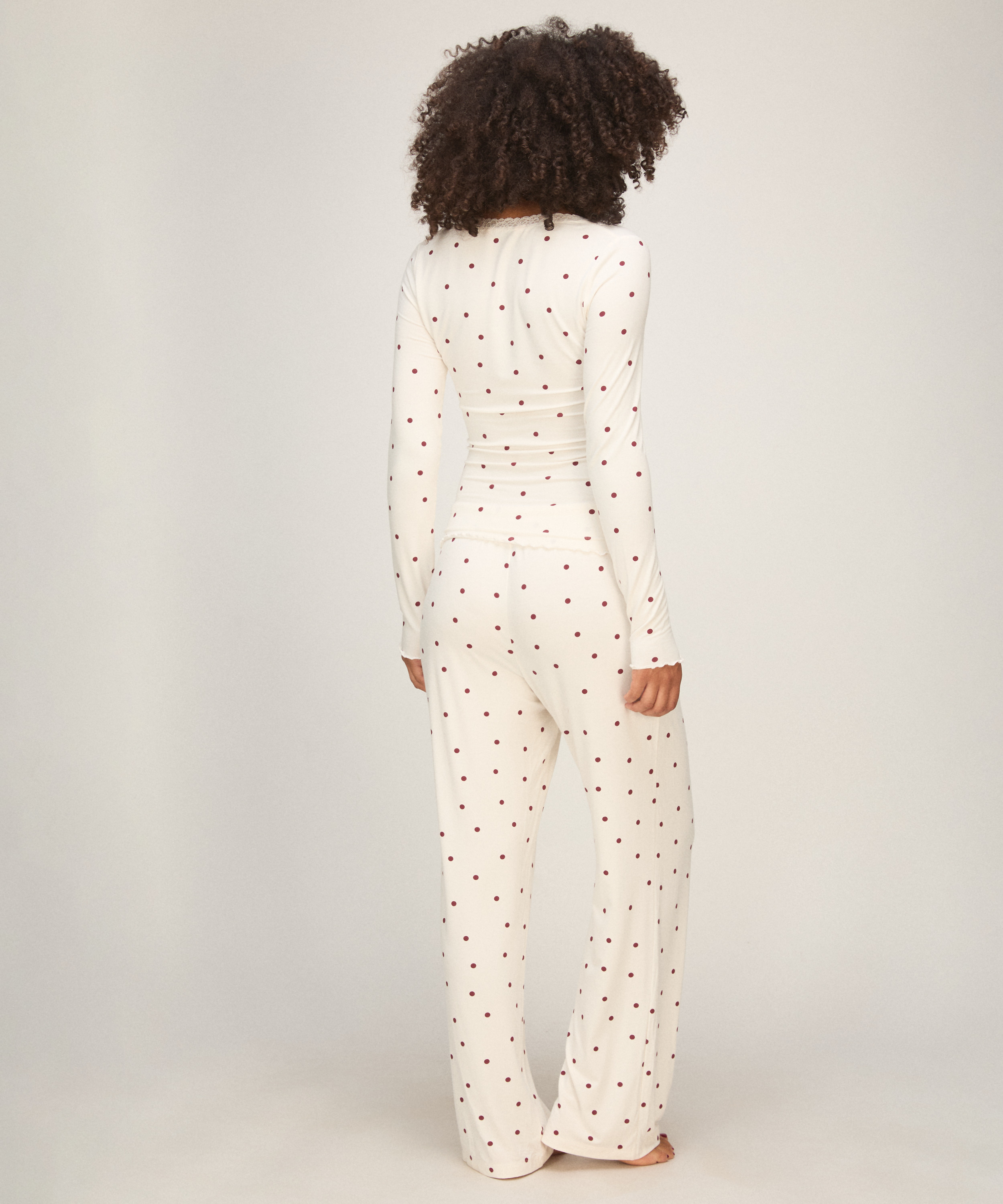 Top Lace Dot, Biały, main