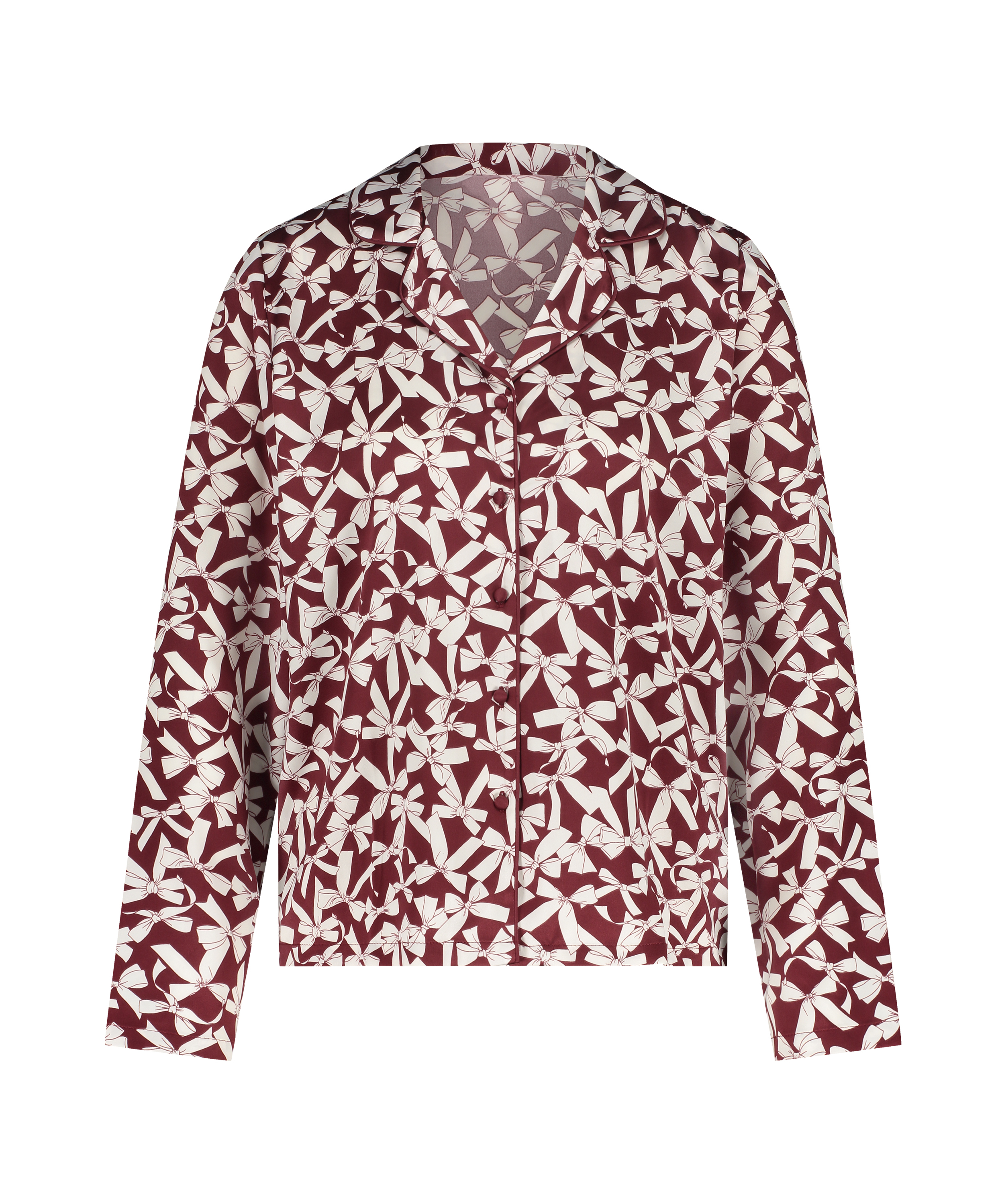 Kurtka z satyny z długimi rękawami, Czerwony, main