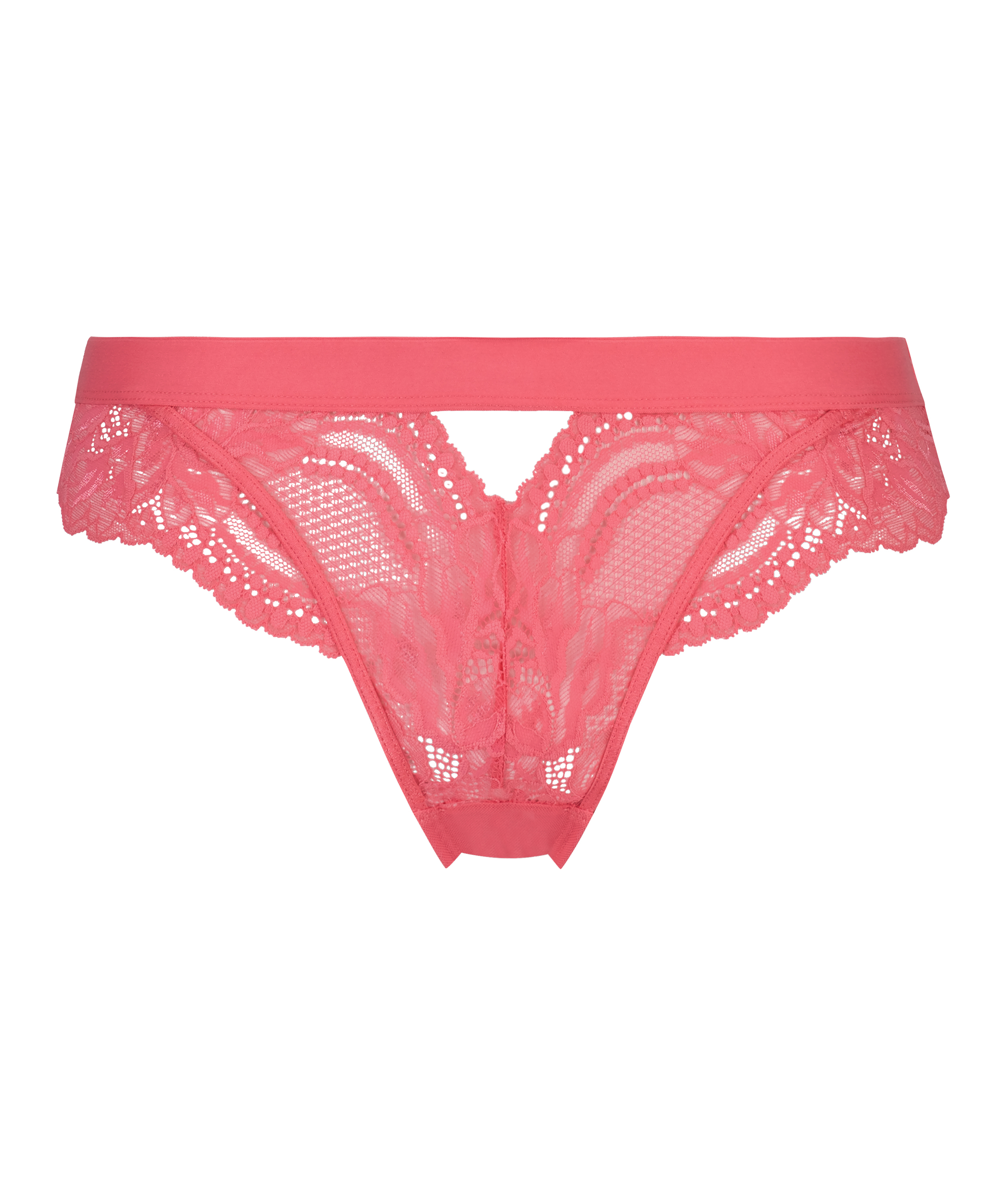 Majtki brazylijskie z wysokim wycięciem Hana, Różowy, main